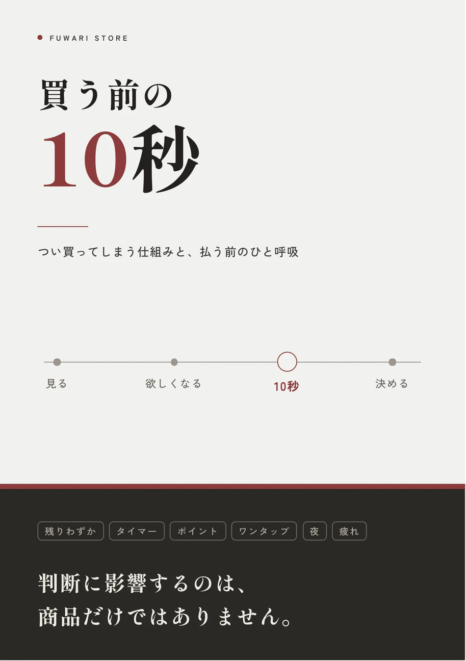 買う前の10秒
