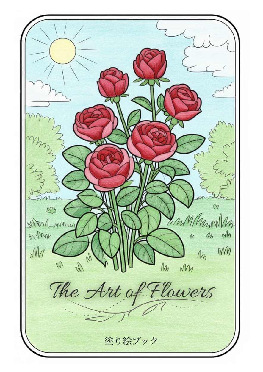 花のぬりえブック 42種類