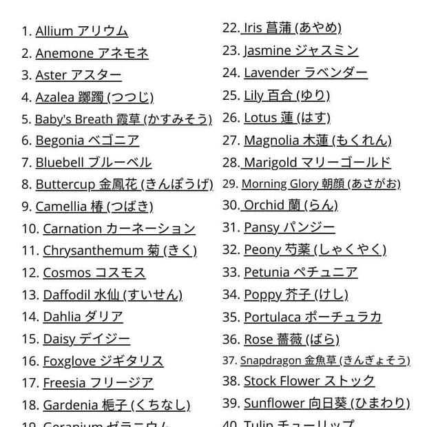 花のぬりえブック 42種類