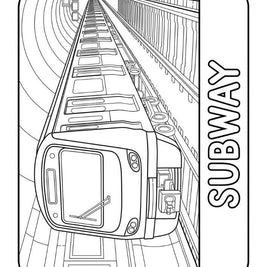 のりものぬりえ 34種類
